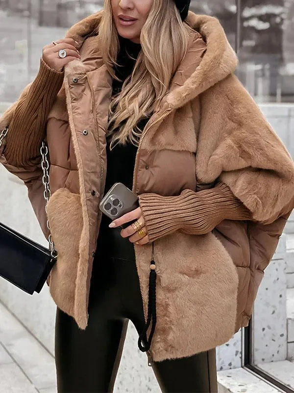 Piumino con Inserti in Eco-Pelliccia  Made in Italy 🇮🇹