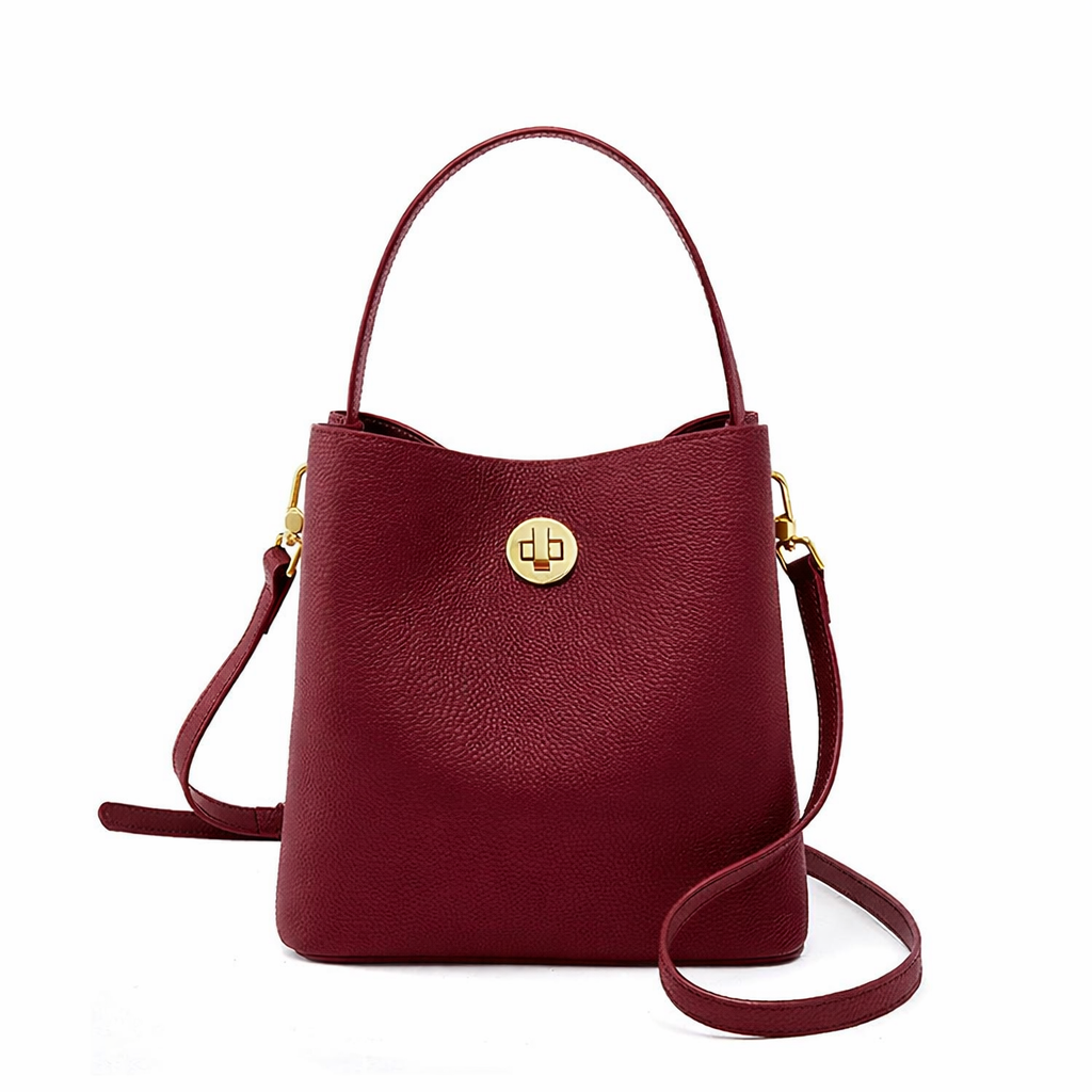 Borsa a tracolla a secchiello moda minimalista da donna